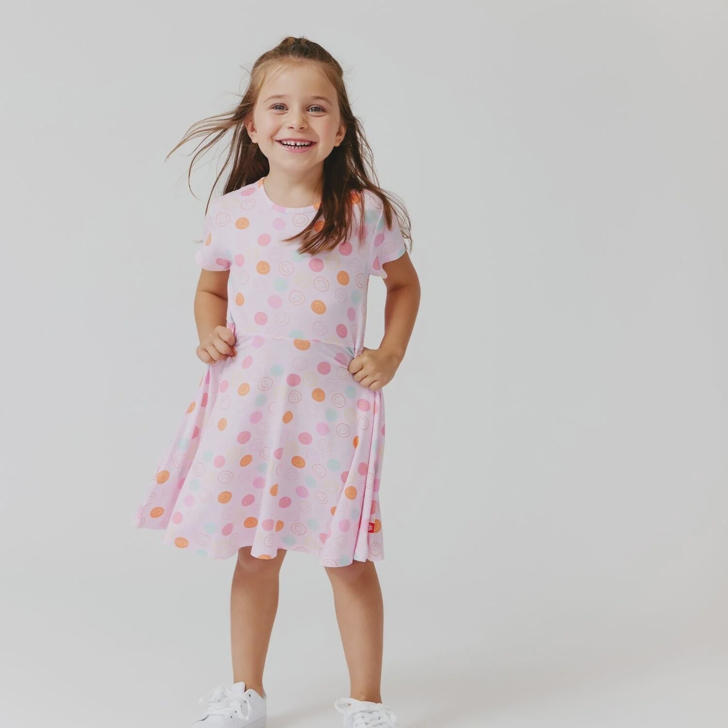 Pink Smile Modal Magnetic Easy Peasy Short Sleeve Dress