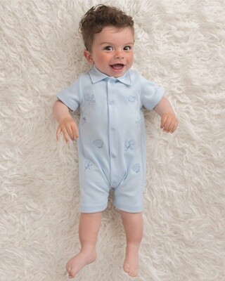 Seashell Polo Romper with Bib