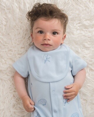 Seashell Polo Romper with Bib