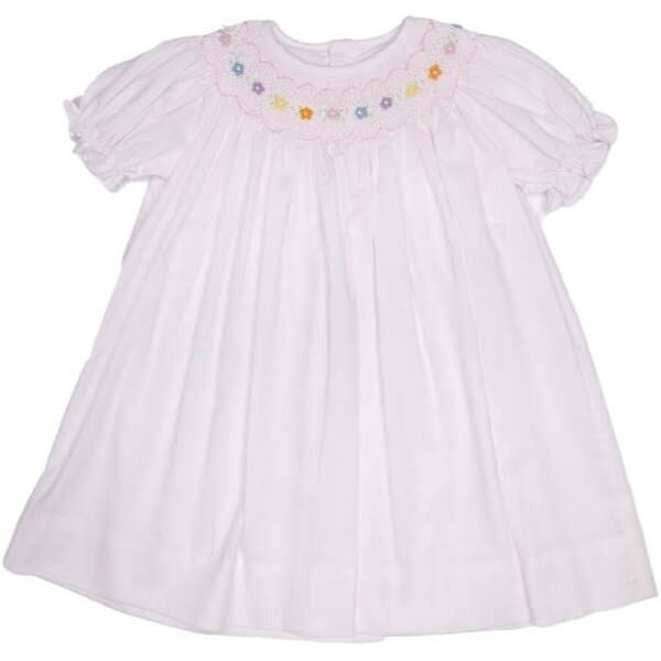 Pink Flower Applique Dress