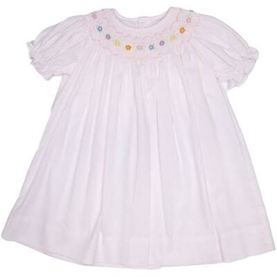 Pink Flower Applique Dress