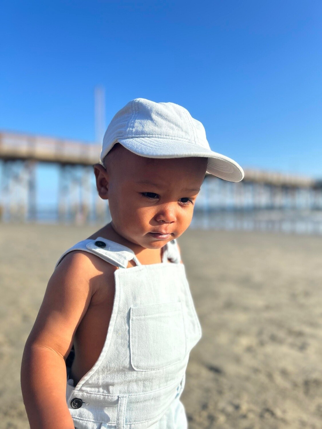 Pale Blue Woven Overalls HB1237A