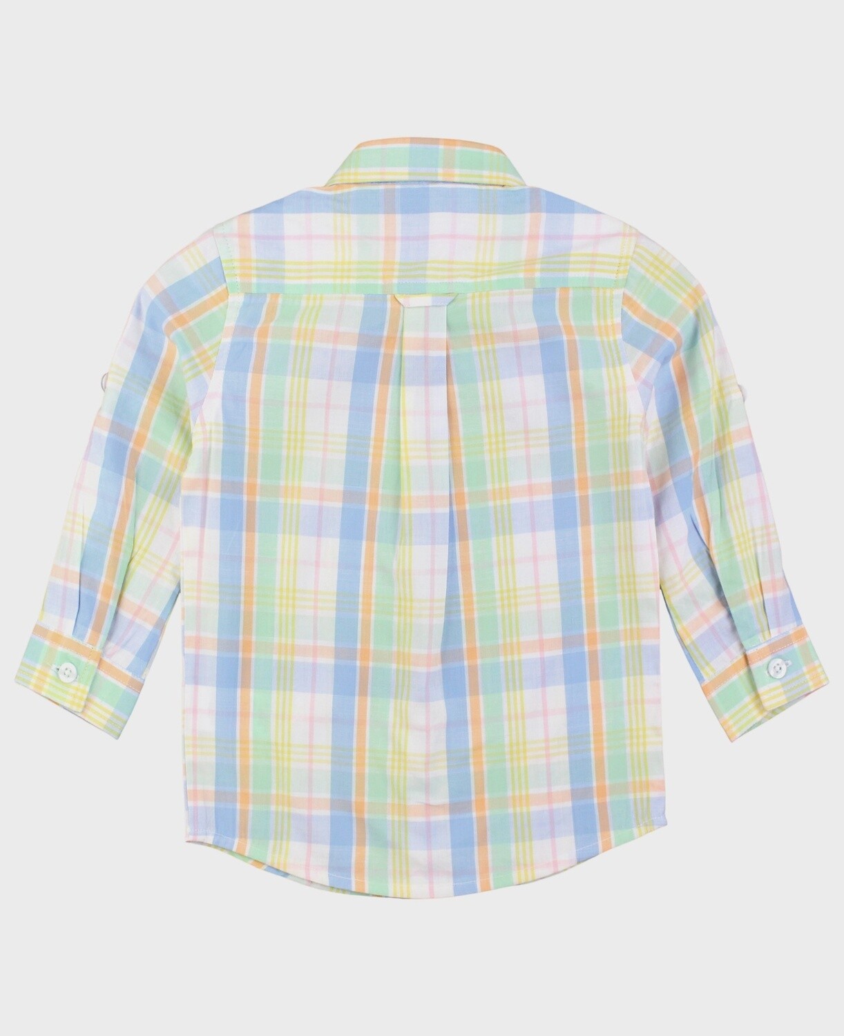 Clubhouse Rainbow Plaid Long Sleeve Button Down Shirt