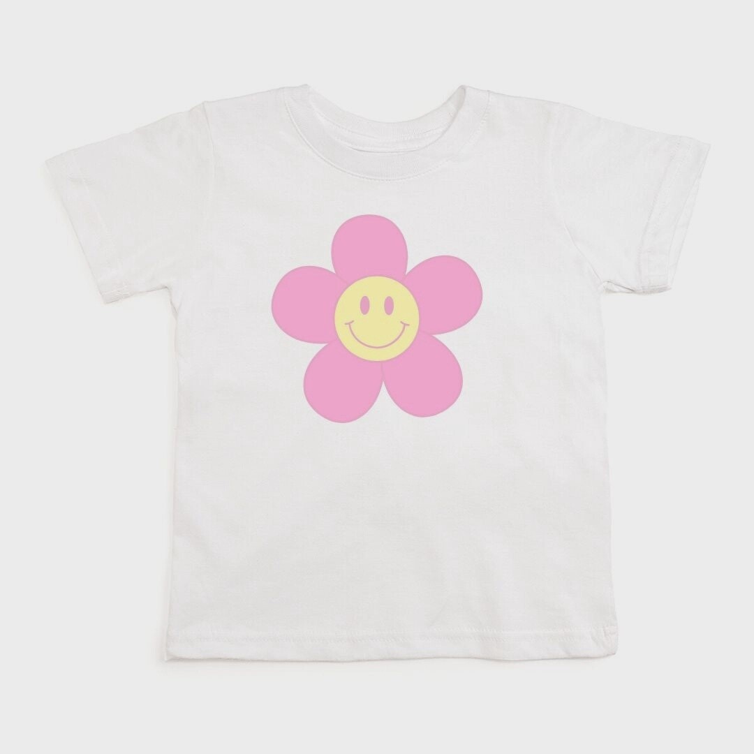 Daisy Smiley Short Sleeve Shirt - Kids Spring Tee