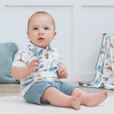 Baby Boy's Dino Isle Polo Bamboo Set