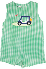 Green Plaid Golf Romper