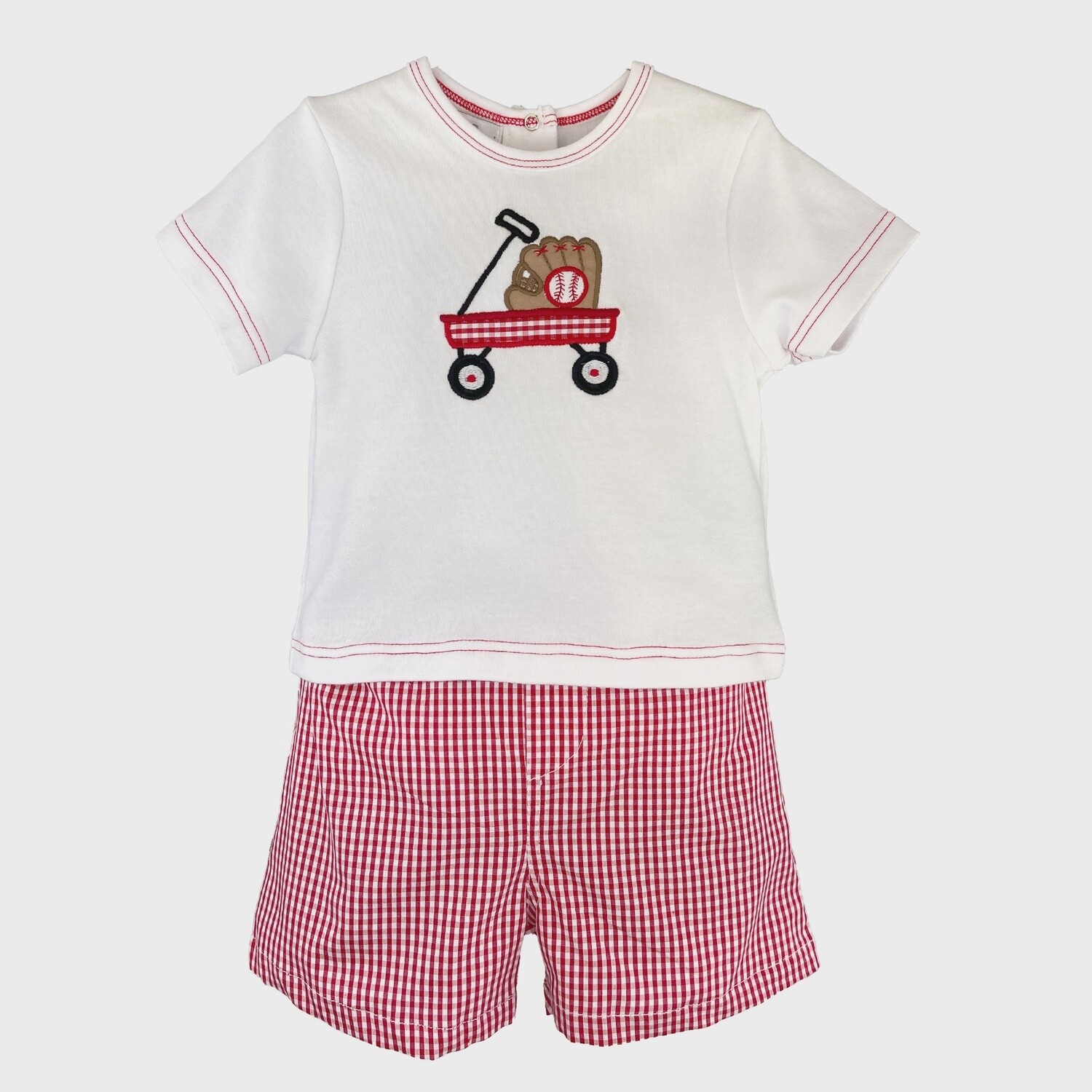 Baseball Applique Shirt &amp; Short Set