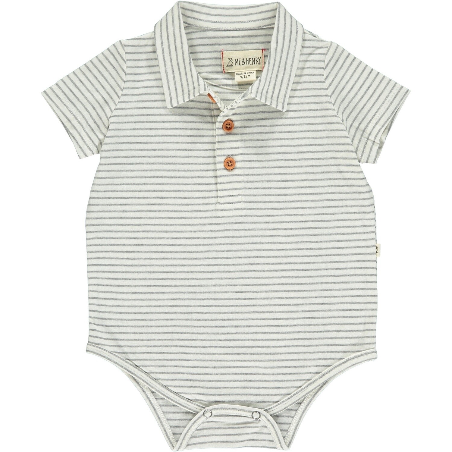 Grey/Cream Striped Onesie HB1211F