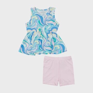 Swirls Tank Top and Biker Short