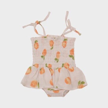Peaches Smocked Bubble w/Skirt