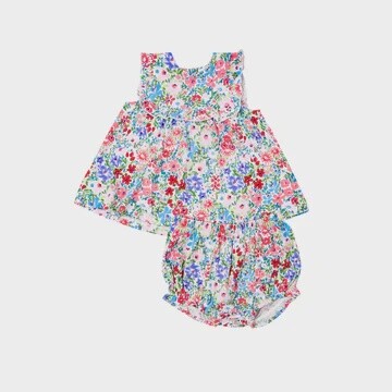 London Floral Ruffle Top &amp; Bloomer