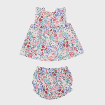 London Floral Ruffle Top &amp; Bloomer
