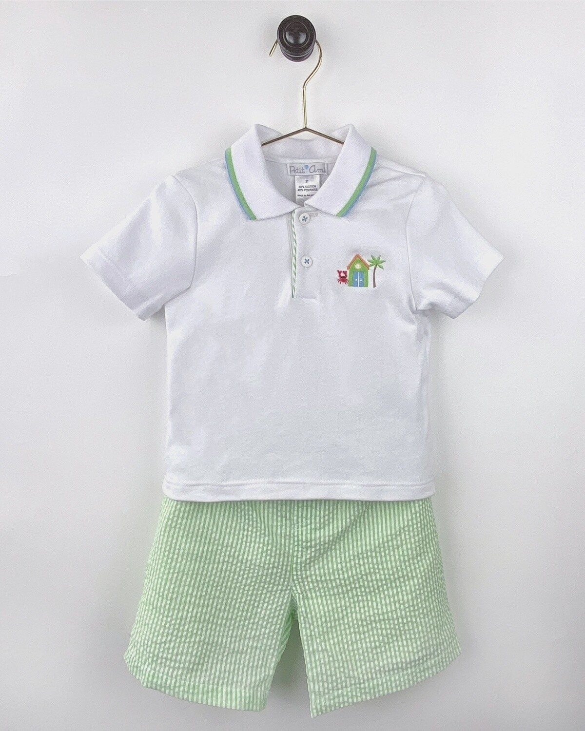 Shirt &amp; Shorts with Beach House Embroidery