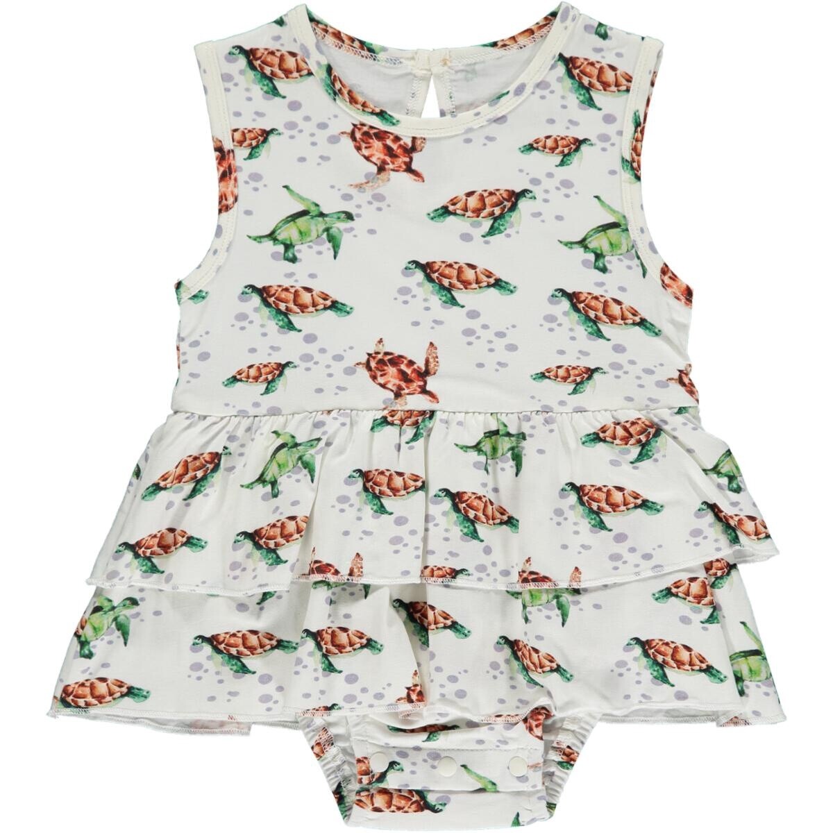 Nautical Sea Turtles Ruffled dress (TB207B)