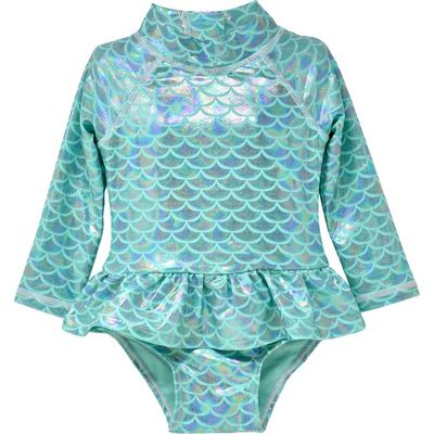 UPF 50 Alissa Infant Ruffle Rash Guard Swimsuit