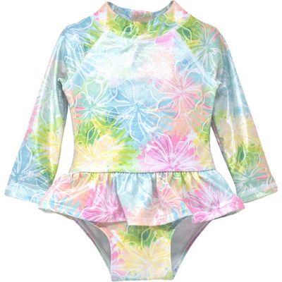 UPF 50 Alissa Infant Ruffle Rash Guard Swimsuit