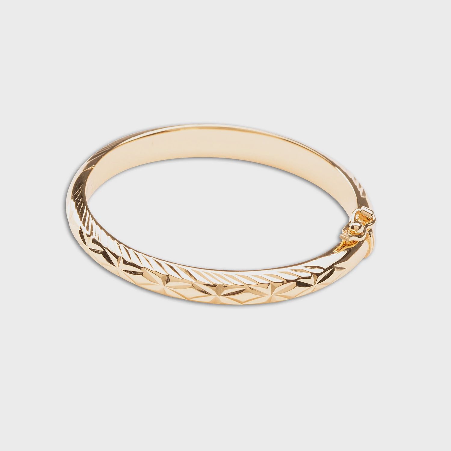 14K Gold-Plated Etched Baby Bangle (small 0-12m)