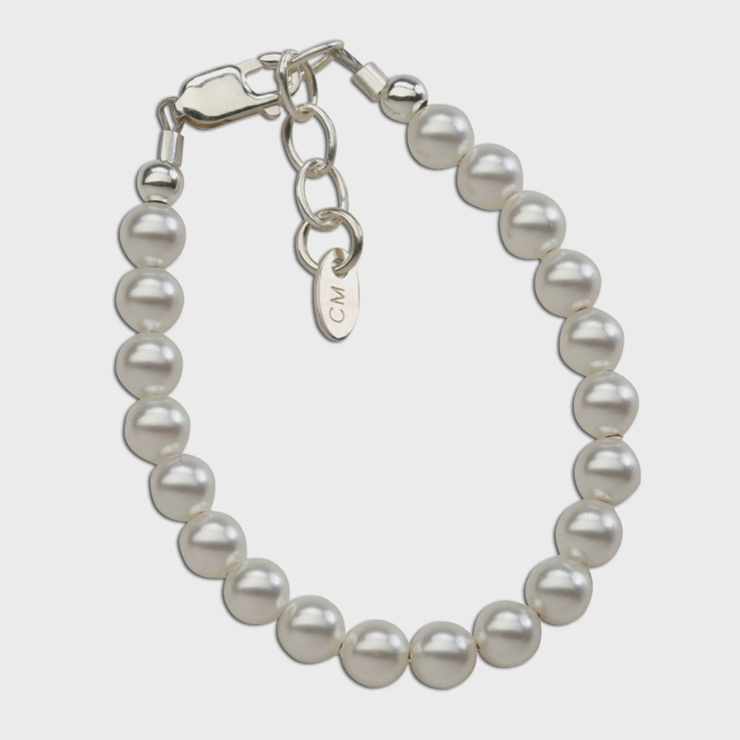 Sterling Silver Baby’s 1st Pearls Bracelet (Small 0-12M)