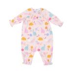 Floral Dino Smocked Romper
