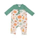 Crayon Pumpkins - Romper W/ Contrast Sleeve