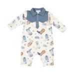 Cowboy Boots Blue - L/s Cowboy Romper