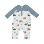 Construction Alphabet - Raglan Romper W/ Contrast Sleeve