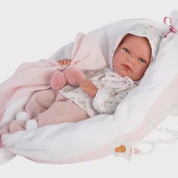 15.7&quot; Anatomically-Correct Newborn Doll Nikki with Cushion