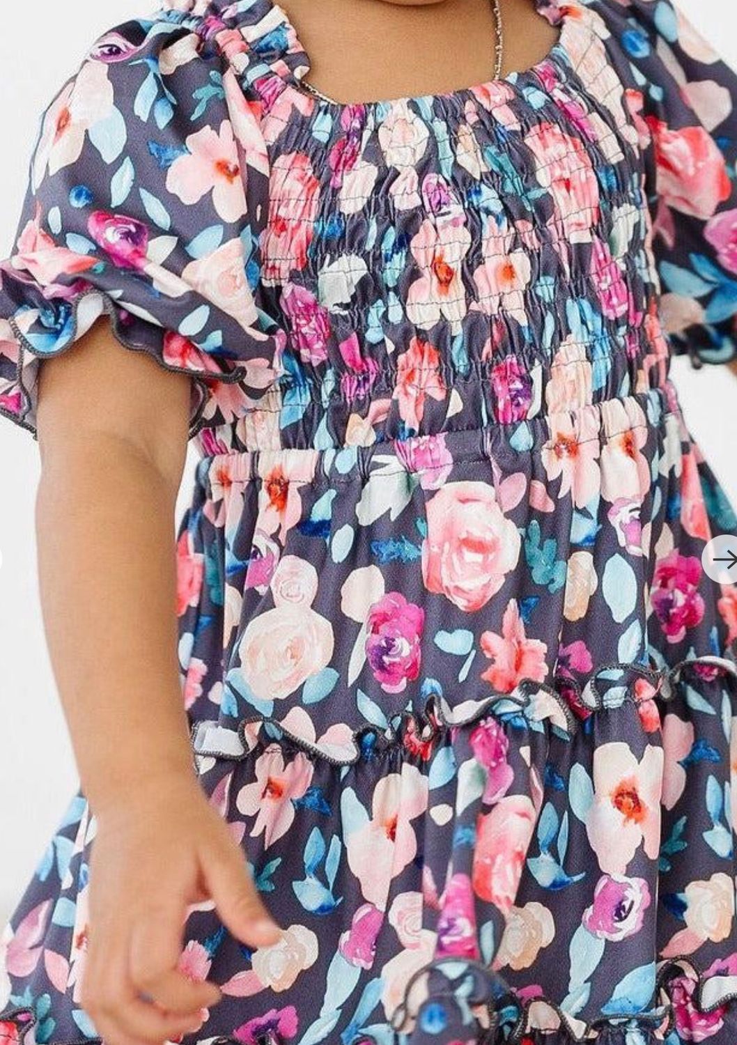 Beauty in Bloom Smocked Ruffle Dress