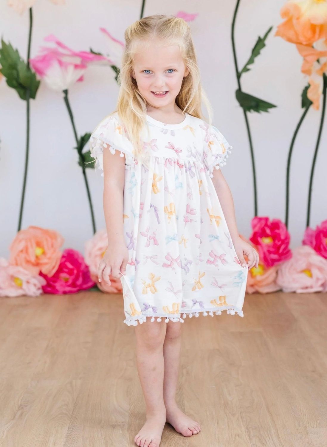 Balloon Animals Pom Poms Dress