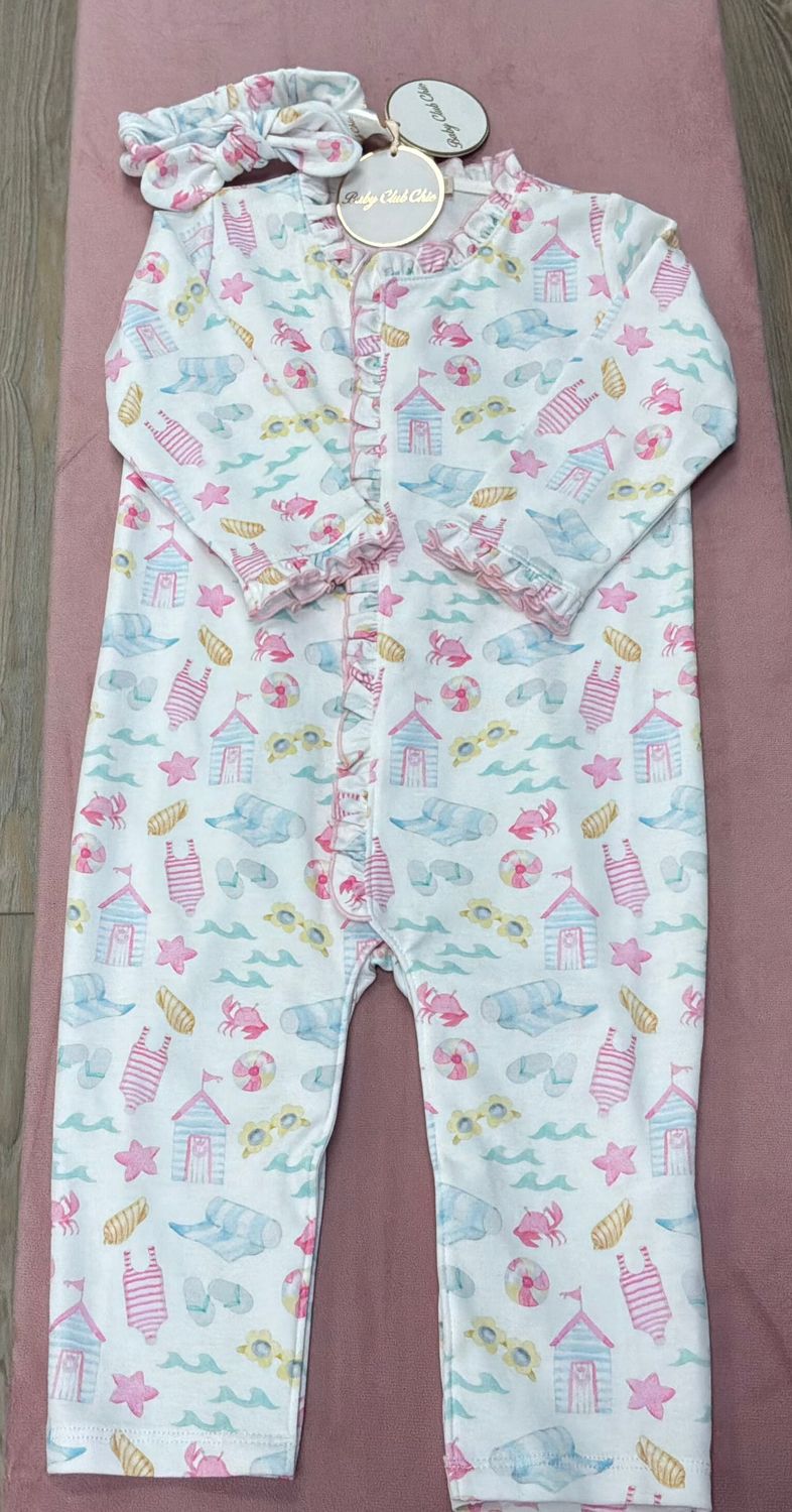 Summer Fun Coverall W/Headband