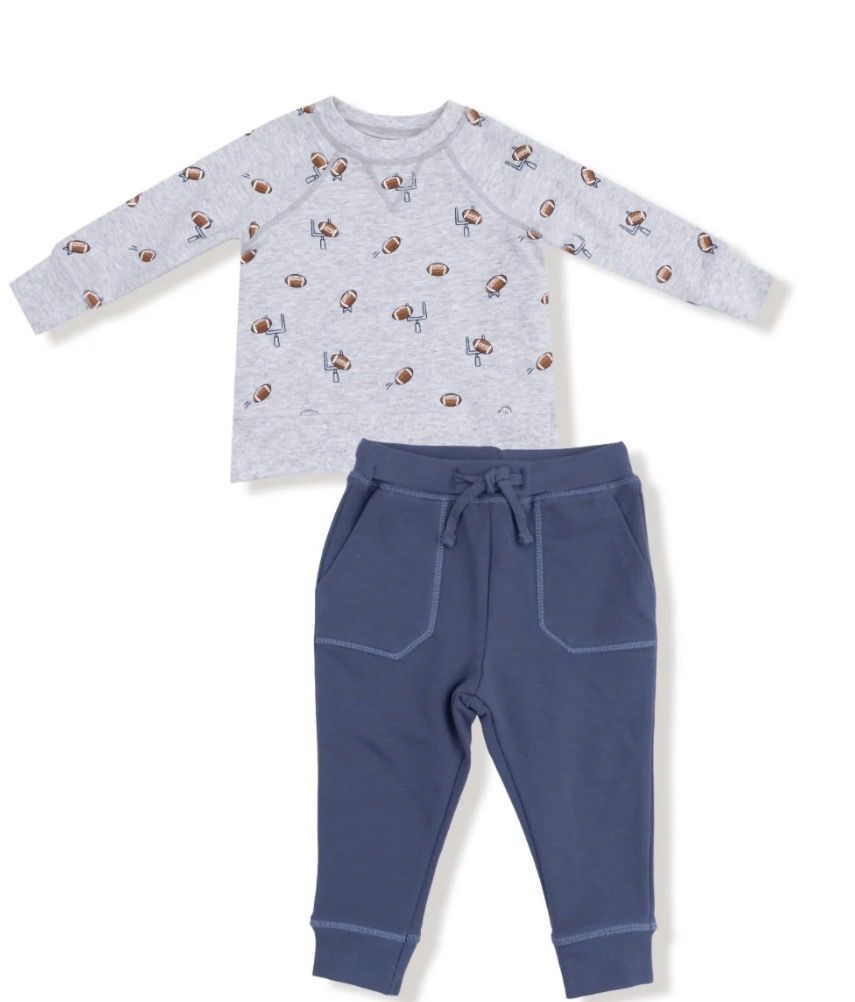 Football Field Goal Sweatshirt + Jogger Set