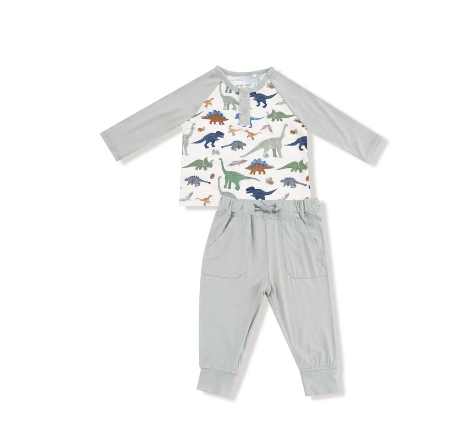 Washy Dinos L/S Raglan Henley + Jogger Set