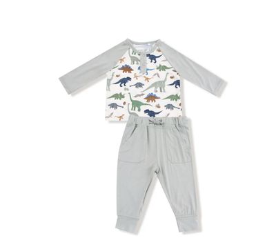 Washy Dinos L/S Raglan Henley + Jogger Set