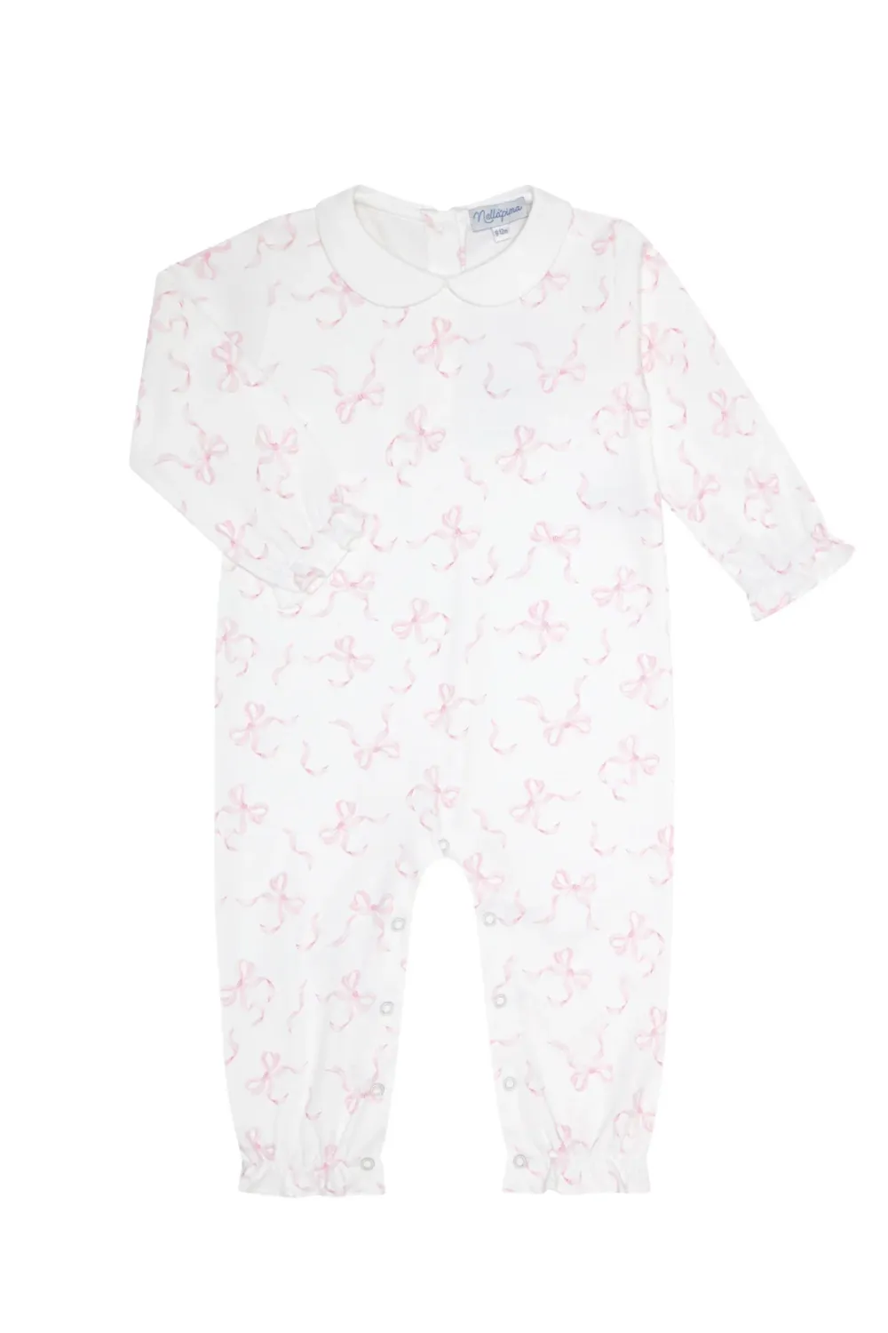 Charming Bows Print Romper Long Sleeve