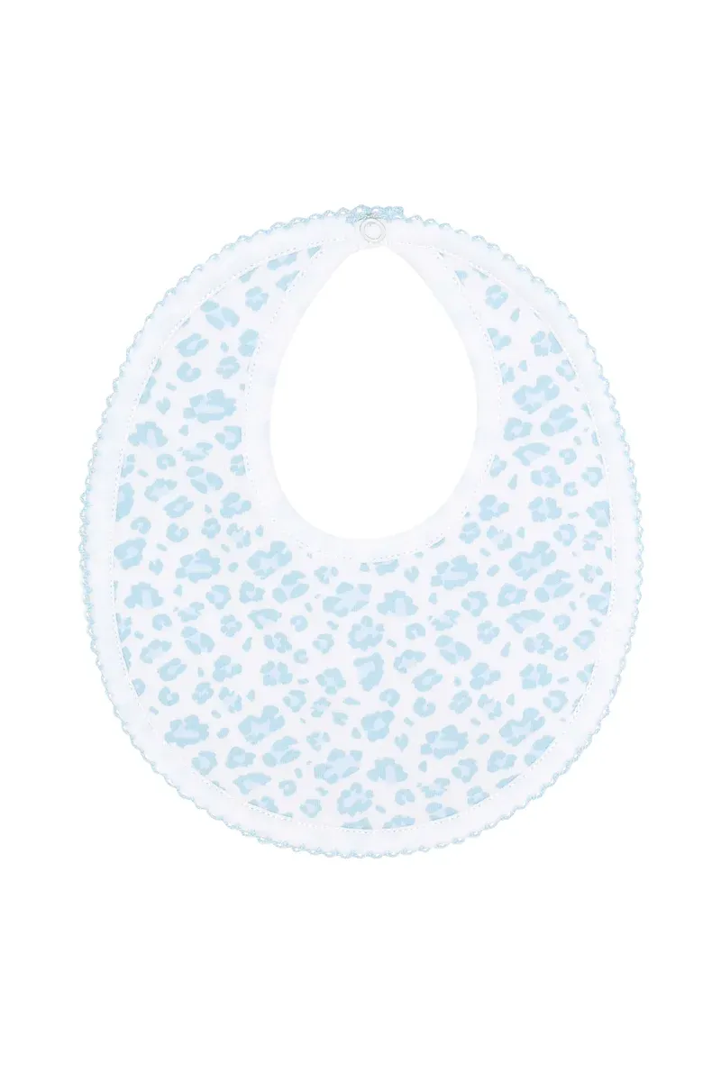 Blue cheetah Print Bib