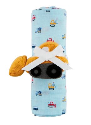 Car swaddle and rattle
