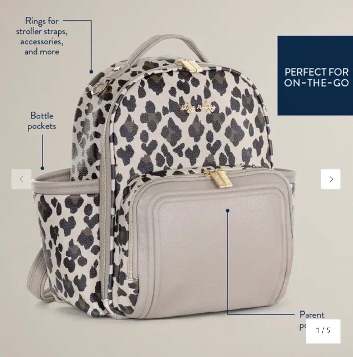 Leopard Itzy Mini Plus™ Backpack Diaper Bag