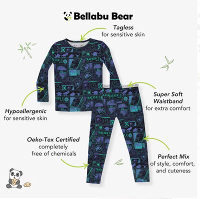 Jurassic Park Tracker Bamboo Kids Pajamas