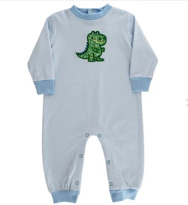 Darling Dino Knit Romper