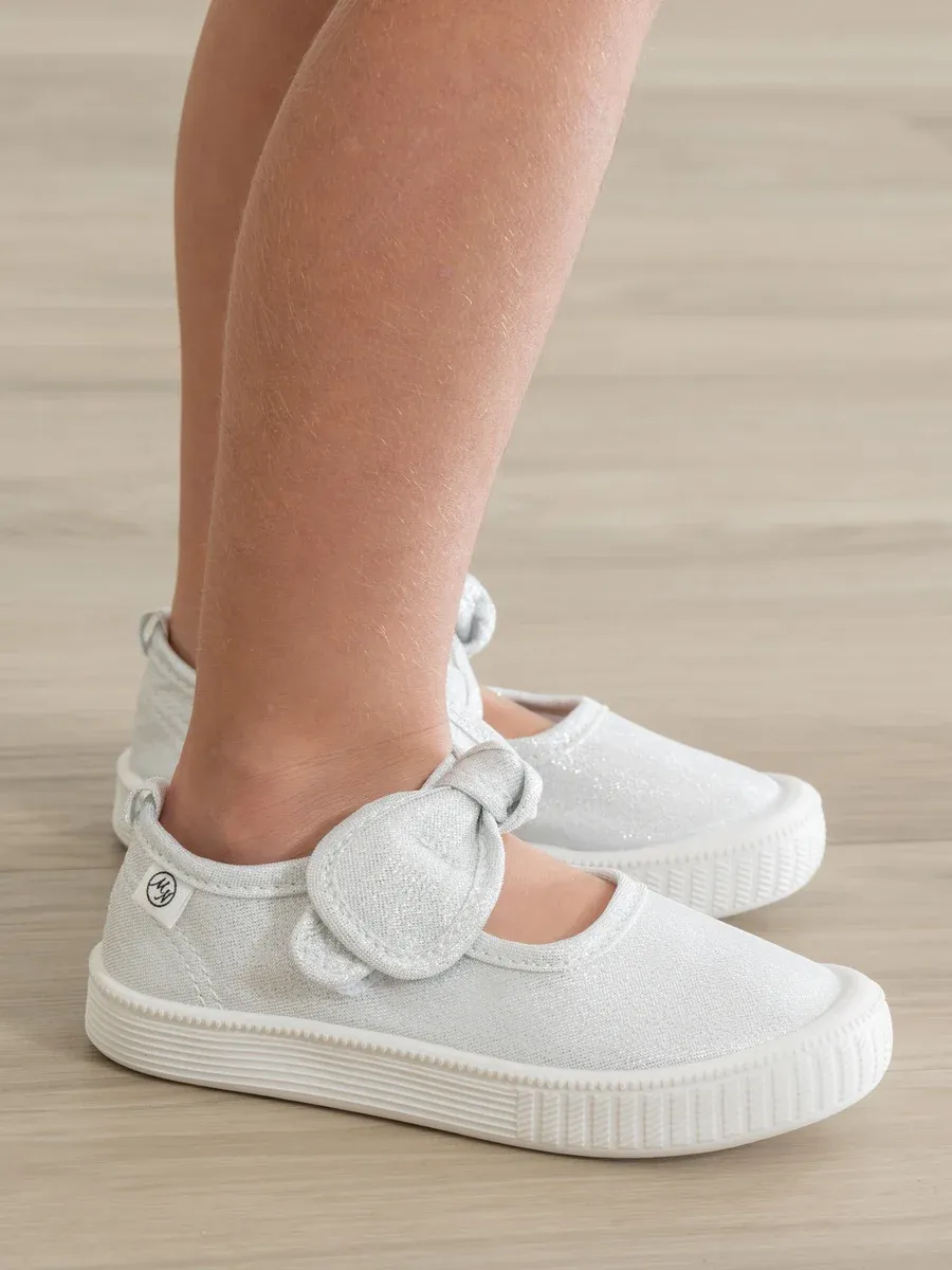 Girls Sparkly Bow Sneaker