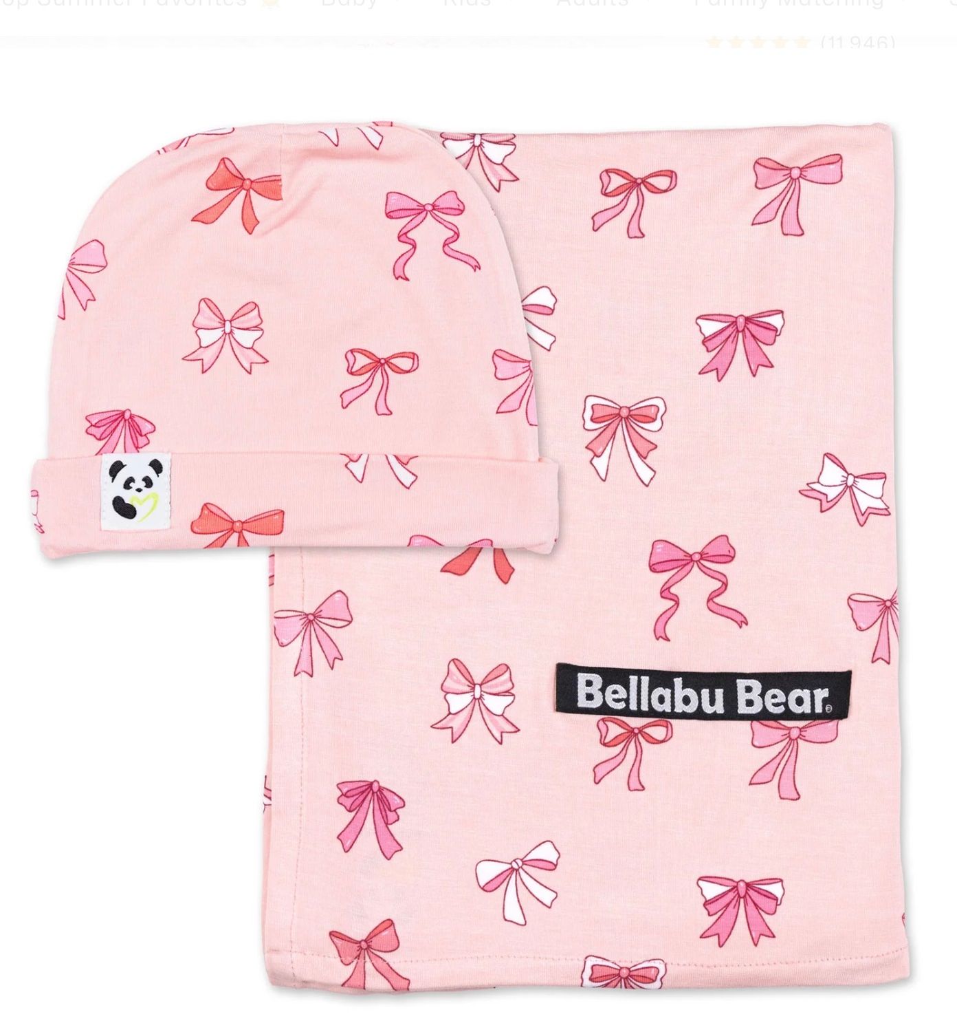 Bamboo Swaddle and Gown Bow