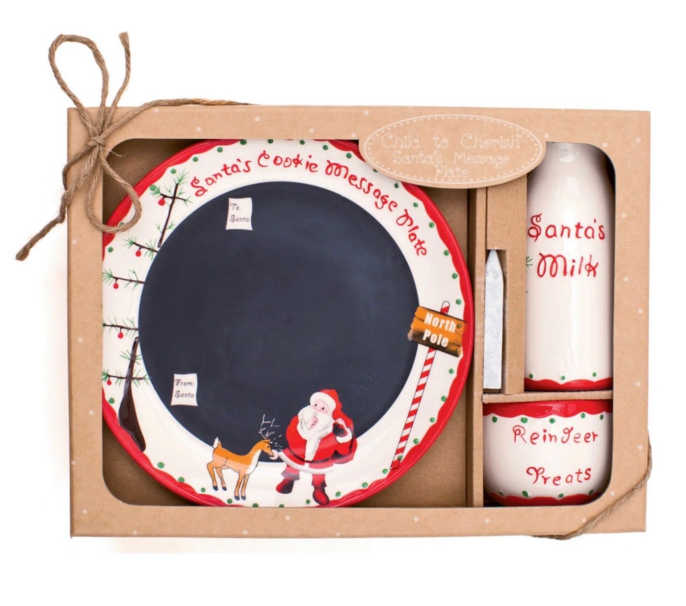 Santa's Message Plate Set - Includes Three-Piece Set