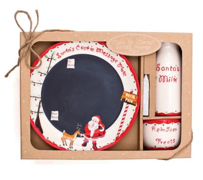 Santa's Message Plate Set - Includes Three-Piece Set