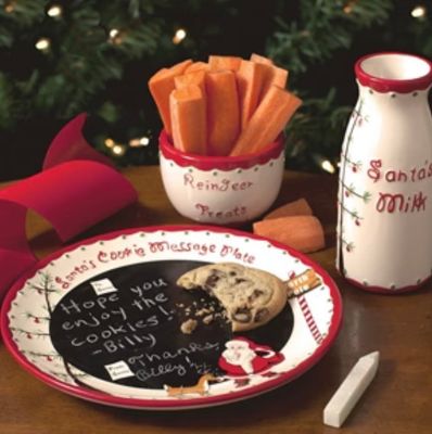 Santa's Message Plate Set - Includes Three-Piece Set