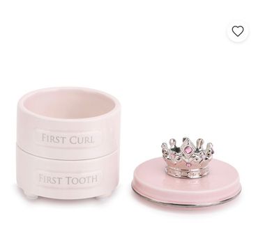 Pink First Tooth &amp; Curl Keepsake Box