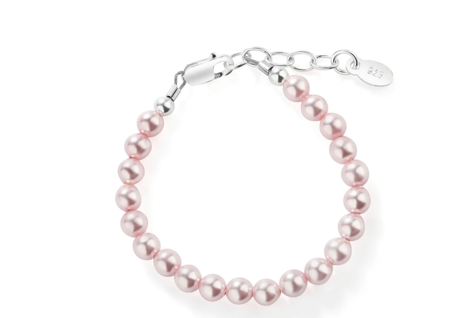 Sterling Silver Pink Pearl Bracelet
