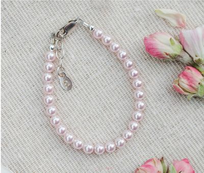 Sterling Silver Pink Pearl Bracelet