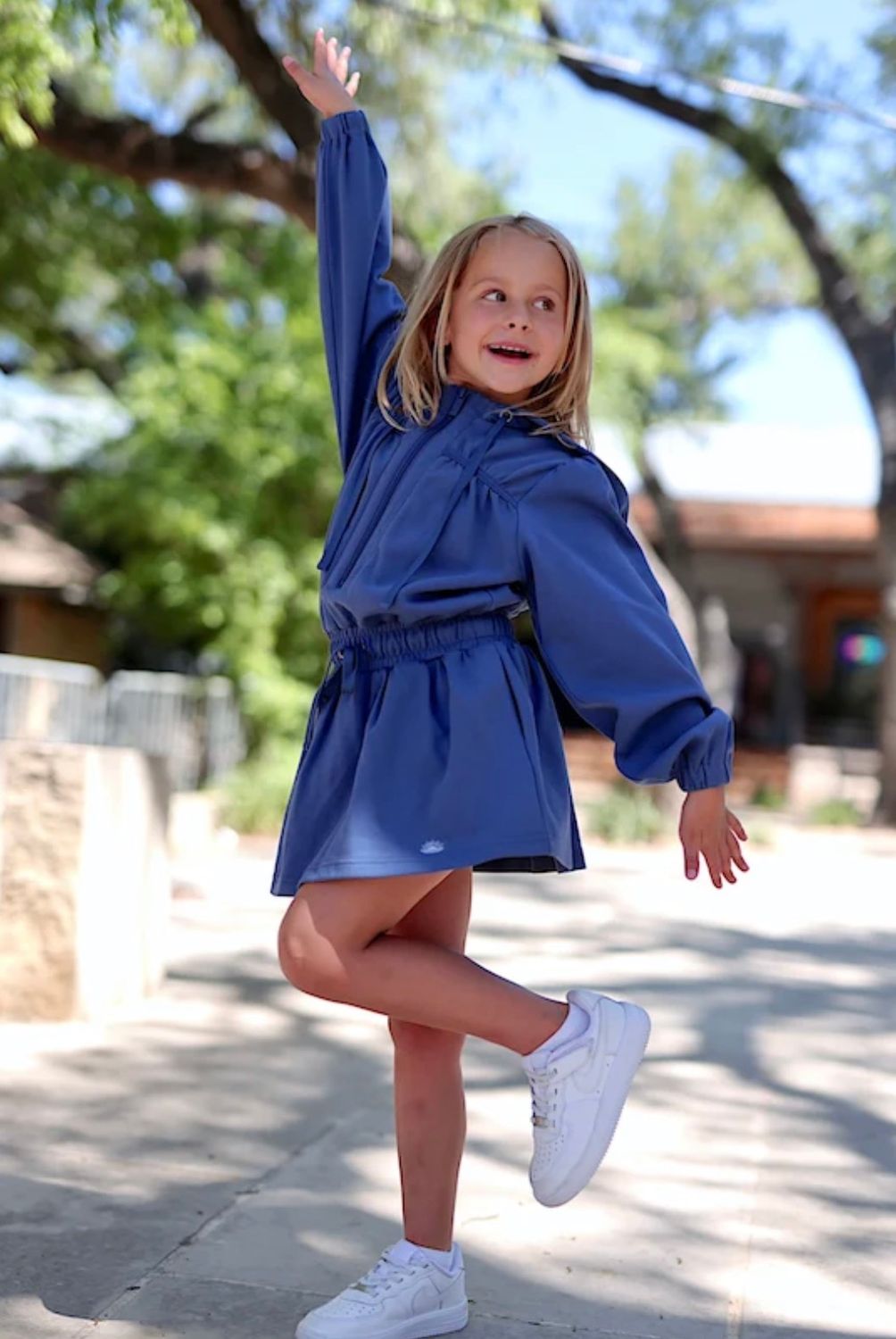 Jet Setter Youth Hoodie Skort Dress -  Marine