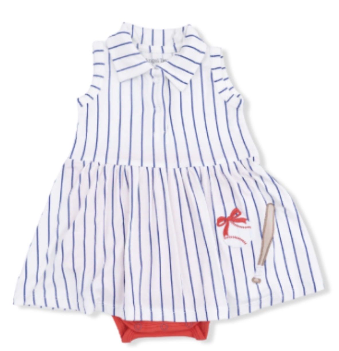 Baseball Stripe Polo Tennis Dress