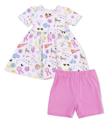 Girl Power Twirly Dress W/Cartwheel Short